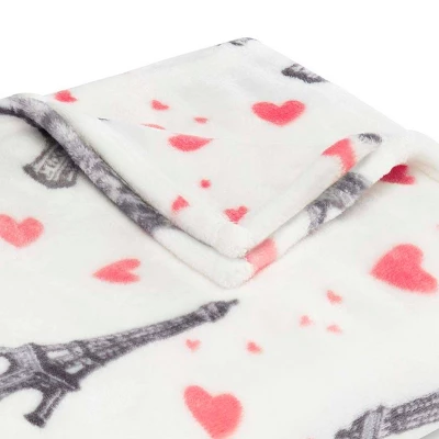 Paris Love Reversible Throw Blanket Pink - Betseyville 3 Paris Love Reversible Throw Blanket Pink - Betseyville