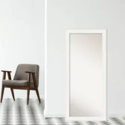 30" X 66" Non-Beveled Ridge White Full Length Floor Leaner Mirror - Amanti Art 17 30" X 66" Non-Beveled Ridge White Full Length Floor Leaner Mirror - Amanti Art -Home Decor Shop GUEST 1de6403c 389c 4638 8ebc d65e05abab66
