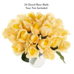 Rose Artificial Flowers - 24Pc Real Touch 11.5-Inch Fake Flower Set With Stems For Home Décor, Wedding, Or Bridal/Baby Showers By Pure Garden (Yellow) -Home Decor Shop GUEST 1e9bc6b0 5fcc 424a 82f1 9c57e37f9ee0