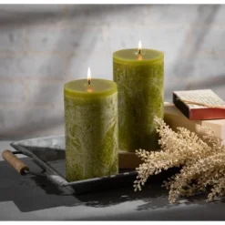 Moss Timber Pillar Candles - Set Of 2 -Home Decor Shop GUEST 1f432236 3383 4ea3 9f5b 12ed1484409f