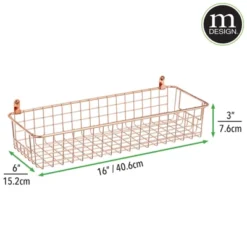 MDesign Metal Wall Mount Hanging Basket Bin For Home Storage -Home Decor Shop GUEST 1f482c62 05ac 4817 aece d41f21aa7f6e