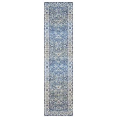 Marcel Persian Style Inspired Traditional Area Rug Blue/Gray - Captiv8e Designs 11 Marcel Persian Style Inspired Traditional Area Rug Blue/Gray - Captiv8e Designs - Image 9