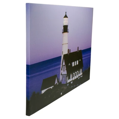 Northlight LED Lighted Dusk Lighthouse Seaside Scene Canvas Wall Art 15.75" X 23.75" 5 Northlight LED Lighted Dusk Lighthouse Seaside Scene Canvas Wall Art 15.75" X 23.75" - Image 3