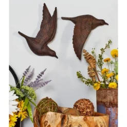 Set Of 3 Metallic Flying Bird Sculptures Wall Decor - Olivia & May -Home Decor Shop GUEST 21d5d5d3 e8d5 4781 802f d887786759e2