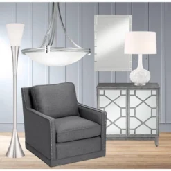 Possini Euro Design Piazza Modern Torchiere Floor Lamp 72 1/2" Tall Brushed Nickel Metal Frosted White Glass Shade For Living Room Bedroom Office Home 16 Possini Euro Design Piazza Modern Torchiere Floor Lamp 72 1/2" Tall Brushed Nickel Metal Frosted White Glass Shade For Living Room Bedroom Office Home -Home Decor Shop GUEST 229fc9d4 7fcd 4758 b959 0bc7020312f4