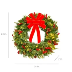 Best Choice Products Pre-Lit Battery Powered Christmas Wreath Decoration W/ PVC Tips, Ribbons 15 Best Choice Products Pre-Lit Battery Powered Christmas Wreath Decoration W/ PVC Tips, Ribbons -Home Decor Shop GUEST 2307f7ec 213f 4772 9e70 237971bb99b4