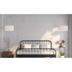 18" X 18" Addison Drum Pendant Beige - Cal Lighting