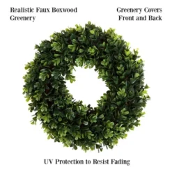 Nature Spring UV-Resistant Artificial Boxwood Wreath - 12" -Home Decor Shop GUEST 24f56766 2390 4b22 930f 172850dca134
