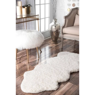 Hand Tufted Double Pelt Faux Sheepskin - NuLOOM 3 Hand Tufted Double Pelt Faux Sheepskin - NuLOOM