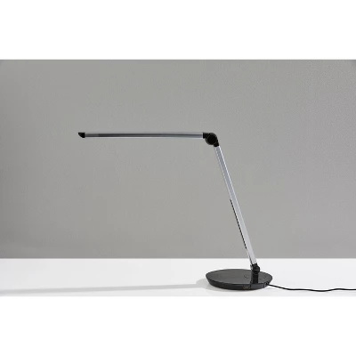 26.5" Rodney Charge Wireless Charging Multi-Function Desk Lamp (Includes LED Light Bulb) Silver - Adesso 5 26.5" Rodney Charge Wireless Charging Multi-Function Desk Lamp (Includes LED Light Bulb) Silver - Adesso - Image 3