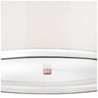 Possini Euro Design Brushed Nickel Pendant Chandelier 20" Wide Modern Organza Outer White Inner Shade 3-Light Fixture For Dining Room Kitchen Island 4 Possini Euro Design Brushed Nickel Pendant Chandelier 20" Wide Modern Organza Outer White Inner Shade 3-Light Fixture For Dining Room Kitchen Island - Image 2