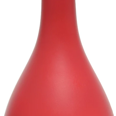 18.11" Traditional Standard Ceramic Dewdrop Table Desk Lamp With Matching Fabric Shade Red - Creekwood Home 6 18.11" Traditional Standard Ceramic Dewdrop Table Desk Lamp With Matching Fabric Shade Red - Creekwood Home - Image 4