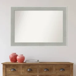 41" X 29" Non-Beveled Glam Linen Gray Wall Mirror - Amanti Art 15 41" X 29" Non-Beveled Glam Linen Gray Wall Mirror - Amanti Art -Home Decor Shop GUEST 29a48887 63b4 4b14 9c35 c0cf881cdfa7
