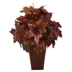 Nearly Natural 19-in Autumn Maple Leaf Artificial Plant In Decorative Planter 11 Nearly Natural 19-in Autumn Maple Leaf Artificial Plant In Decorative Planter -Home Decor Shop GUEST 29b78e86 f8a3 4d99 9313 9621cd0f178f