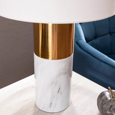 Gasbrom Table Lamp White/Gold (Includes LED Light Bulb) - Southern Enterprises 3 Gasbrom Table Lamp White/Gold (Includes LED Light Bulb) - Southern Enterprises