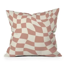 Little Dean Checkers Coral Summer Beach Outdoor Throw Pillow Pink - Deny Designs -Home Decor Shop GUEST 2ac0e1da b17a 4b0f 9f42 d5cdbf16a092