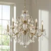 Vienna Full Spectrum DeMallo Gold Chandelier 26" Wide French Scroll Arm Clear Crystal 6-Light Fixture For Dining Room House Foyer Kitchen Island Home -Home Decor Shop GUEST 2b66c189 4cf7 4414 818e ddbe837ccbdb