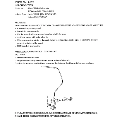 Hastings Home Modern LED Clamp Desk Lamp – Black 5 Hastings Home Modern LED Clamp Desk Lamp – Black - Image 3