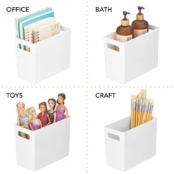 MDesign Plastic Stackable Home Office Storage Organizer -Home Decor Shop GUEST 2caee85f 447d 442b a62c d7ffa0cf28ec