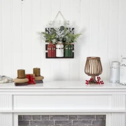 Nearly Natural 17-in Holiday Assorted Christmas Pine Hanging Three Piece Mason Jar Artificial Arrangement Wall Art Décor 9 Nearly Natural 17-in Holiday Assorted Christmas Pine Hanging Three Piece Mason Jar Artificial Arrangement Wall Art Décor -Home Decor Shop GUEST 2ce7585b f1c0 4f45 b826 e05f9bc7e098