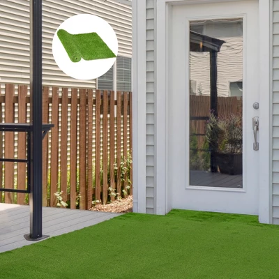 Outsunny 10' X 3' Artificial Turf Grass With Simulated Look & Feel UV Protection, & Drain Holes For Rain 4 Outsunny 10' X 3' Artificial Turf Grass With Simulated Look & Feel UV Protection, & Drain Holes For Rain - Image 2