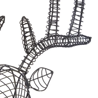 Metal Deer Head Wall Decor Black - Olivia & May 7 Metal Deer Head Wall Decor Black - Olivia & May - Image 5