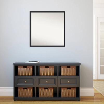 27" X 27" Non-Beveled Lucie Black Wood Wall Mirror - Amanti Art 9 27" X 27" Non-Beveled Lucie Black Wood Wall Mirror - Amanti Art - Image 7