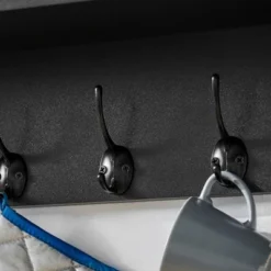 25" X 9" Entryway Floating Utility Wall Shelf With Hooks Black - Danya B. -Home Decor Shop GUEST 2f31b7b3 d427 4c00 a869 a18e9126fbf5