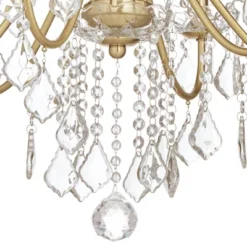 Vienna Full Spectrum DeMallo Gold Chandelier 26" Wide French Scroll Arm Clear Crystal 6-Light Fixture For Dining Room House Foyer Kitchen Island Home -Home Decor Shop GUEST 2f87460b 9d65 4360 af9e 3bf05418439b