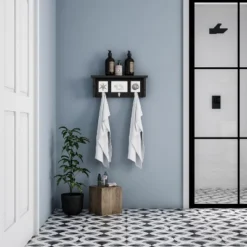 Wall Shelf And Picture Collage With Ledge And 3 Hanging Hooks- Photo Frame Decor Shelving With Modern Look, Holds 3 Photos By Hastings Home (Black) 13 Wall Shelf And Picture Collage With Ledge And 3 Hanging Hooks- Photo Frame Decor Shelving With Modern Look, Holds 3 Photos By Hastings Home (Black) -Home Decor Shop GUEST 2fd14bd5 7132 4b9a bf26 074758caa62d