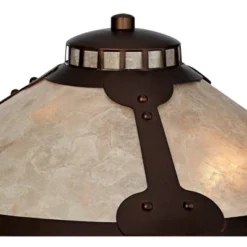 Franklin Iron Works Samuel Industrial Desk Lamp 20" High Rubbed Bronze With USB Charging Port Natural Mica Shade For Bedroom Living Room Bedside Desk -Home Decor Shop GUEST 3035622f 975d 4411 8c0c 29549cbe9c1d