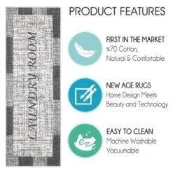 Sussexhome Non Skid Cotton Washable Laundry Room Runner Rug, 20" X 59" -Home Decor Shop GUEST 305a22d7 d383 4782 b04a 39fa13d10a1d