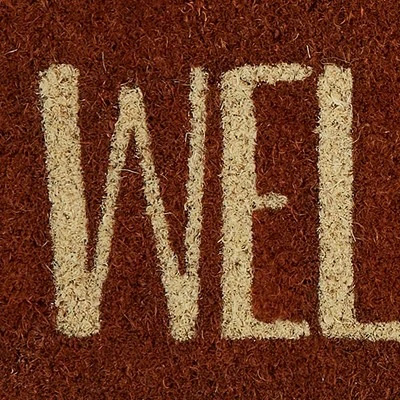 Split P Graphic Leaves Welcome Doormat 4 Split P Graphic Leaves Welcome Doormat - Image 2