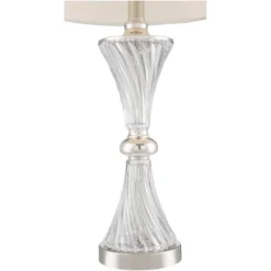 Regency Hill Luca Modern Table Lamps 25 1/2" High Set Of 2 Clear Glass With USB Charging Ports Dimmers White Fabric Drum Shade For Bedroom House Desk 11 Regency Hill Luca Modern Table Lamps 25 1/2" High Set Of 2 Clear Glass With USB Charging Ports Dimmers White Fabric Drum Shade For Bedroom House Desk -Home Decor Shop GUEST 31dc60d0 0668 4a60 8beb b60e4d75ea2d