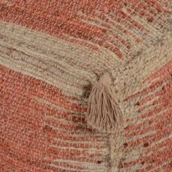 Jafar Square Handwoven Jute Pouf Rust And Khaki - Steve Silver Co. -Home Decor Shop GUEST 32259fe0 cb3a 464b b0b2 76d91124eca6