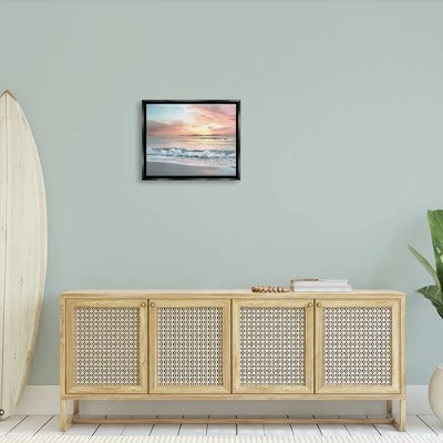 Stupell Industries Morning Sunrise Beach Landscape Distant Mountains Rolling Tide 3 Stupell Industries Morning Sunrise Beach Landscape Distant Mountains Rolling Tide