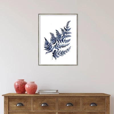 19" X 25" Botanical Fern Indigo By Sara Berrenson Wood Framed Wall Art Print - Amanti Art 9 19" X 25" Botanical Fern Indigo By Sara Berrenson Wood Framed Wall Art Print - Amanti Art - Image 7