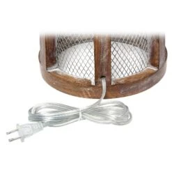 Wood Arch Farmhouse Old Table Lamp With Fabric Shade White - Lalia Home -Home Decor Shop GUEST 352ada02 dbda 4594 a414 ab94a62b4679