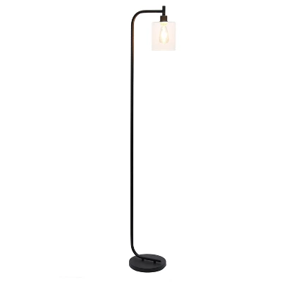 Modern Iron Lantern Floor Lamp With Glass Shade - Simple Designs 3 Modern Iron Lantern Floor Lamp With Glass Shade - Simple Designs
