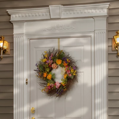 National Tree Company 24" Spring Wildflower Wreath 3 National Tree Company 24" Spring Wildflower Wreath