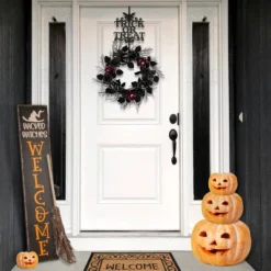 National Tree Company 19" Halloween “Trick Or Treat" Wreath Hanger