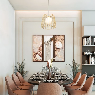 9.87" Lucas Caged Globe Shade Pendant Light - River Of Goods 7 9.87" Lucas Caged Globe Shade Pendant Light - River Of Goods - Image 5