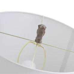 Logan Curved Table Lamp With Fabric Shade - White/Gold - StyleCraft -Home Decor Shop GUEST 37bf2bb6 c0fe 4b81 8edc 4501945bf51a