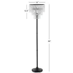 60" Crystal/Metal Juliette Floor Lamp (Includes Light Bulb) Bronze - JONATHAN Y 7 60" Crystal/Metal Juliette Floor Lamp (Includes Light Bulb) Bronze - JONATHAN Y -Home Decor Shop GUEST 37c7533a 0482 4e22 b002 6bb46ada9039