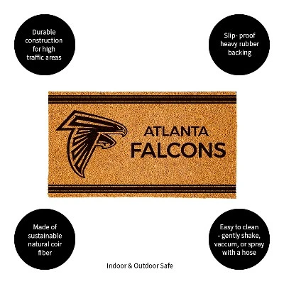 Evergreen Atlanta Falcons Logo Turf Mat, Brown- 28 X 16 Inches Indoor Outdoor Doormat 4 Evergreen Atlanta Falcons Logo Turf Mat, Brown- 28 X 16 Inches Indoor Outdoor Doormat - Image 2