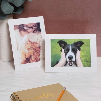 Juvale 30-Pack Cardboard Photo Picture Frame Easel Holds 5 X 7 Photos, White 3 Juvale 30-Pack Cardboard Photo Picture Frame Easel Holds 5 X 7 Photos, White