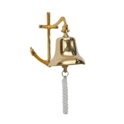 Brass Bell Wall Decor With Anchor Backing - Olivia & May 10 Brass Bell Wall Decor With Anchor Backing - Olivia & May -Home Decor Shop GUEST 3aa15a8d 05a6 4636 b5df 5b1455077ae6