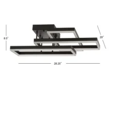 28.25" Metal Turing Geometric Flush Mount (Includes Energy Efficient Light Bulb) Black - JONATHAN Y -Home Decor Shop GUEST 3ac76416 4ddc 4bdb 8066 c211d1eca2a6