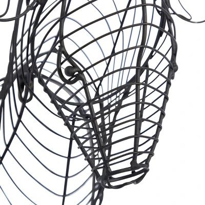 Metal Deer Head Wall Decor Black - Olivia & May 4 Metal Deer Head Wall Decor Black - Olivia & May - Image 2