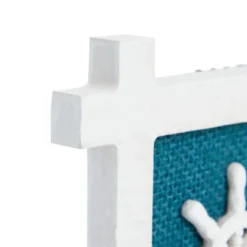 Okuna Outpost 4 Pack Coastal Decor For Home, Hanging Nautical Wall Decorations For Beach Theme Bathroom, 5.9 X 5.9 In, White, Blue -Home Decor Shop GUEST 3daaf2fa ad91 4b4e 8245 52f82ed43785